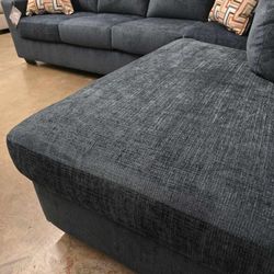 New Plush Blue Sectional