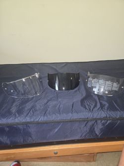 Motorcycle helmet visors never used
