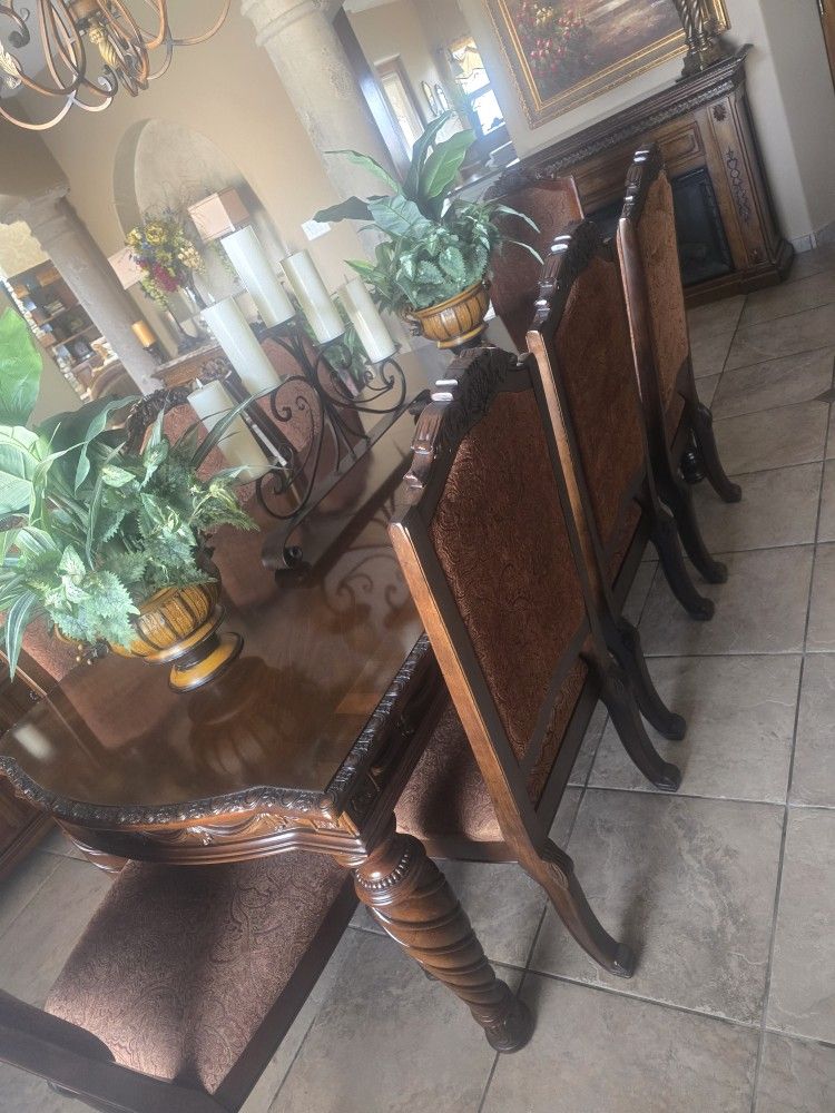 Dining Table, Chairs, Buffet $1350 OBO