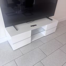 White tv stand