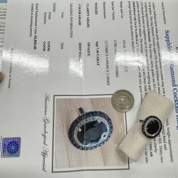 Sapphire & Diamond Cocktail Ring