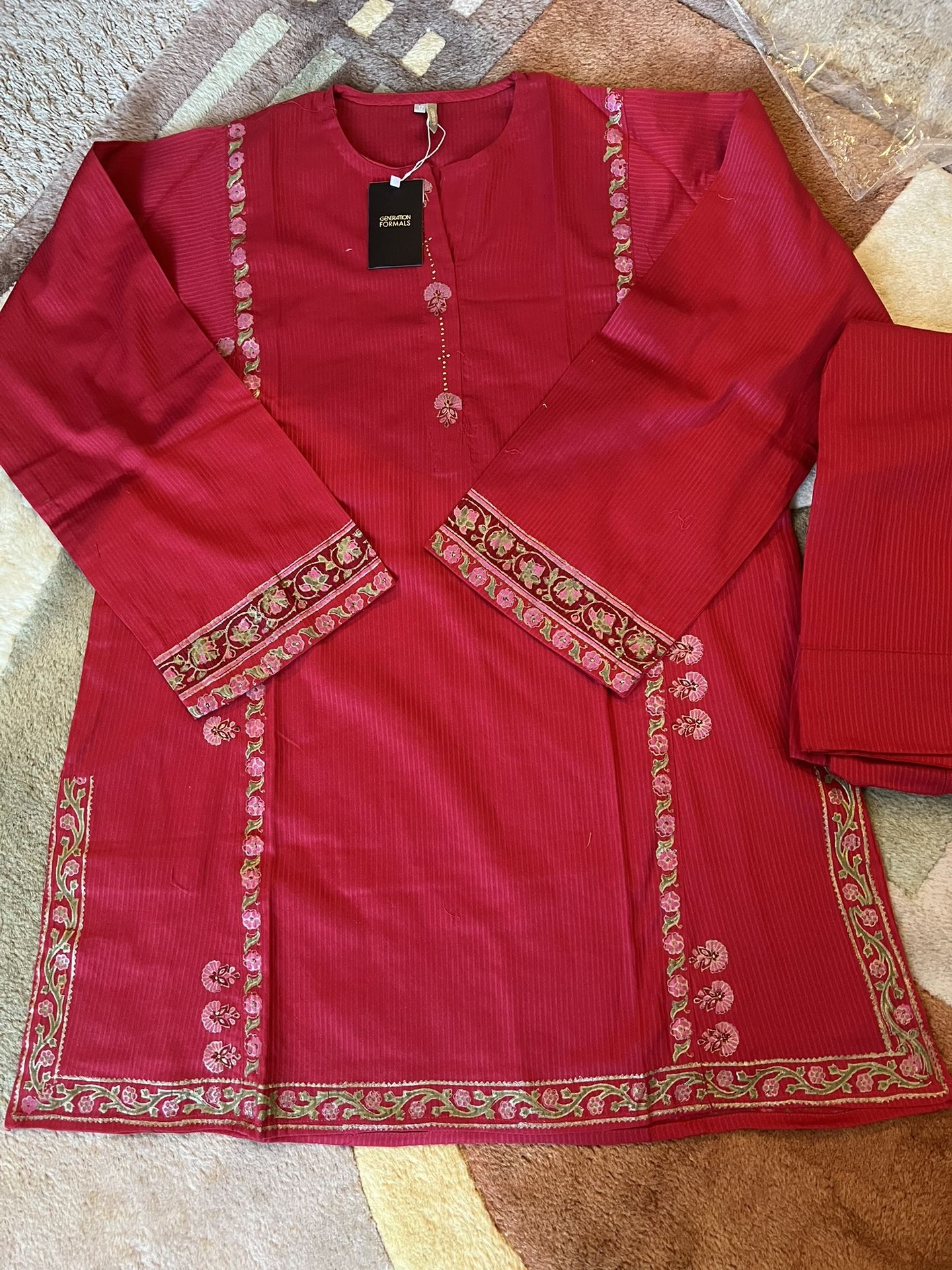 Shirt And Trouser With Block Printing