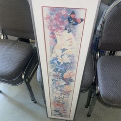 Tropical Flowers Painting W Frame 