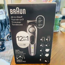 New box Braun All-in-One Men's Shaving Kit Series 7 5806 12-in-1 Beard, Face, Nose, Ear Trimmer, Hair Clippers, Body Groomer and Manscaping + Travel C