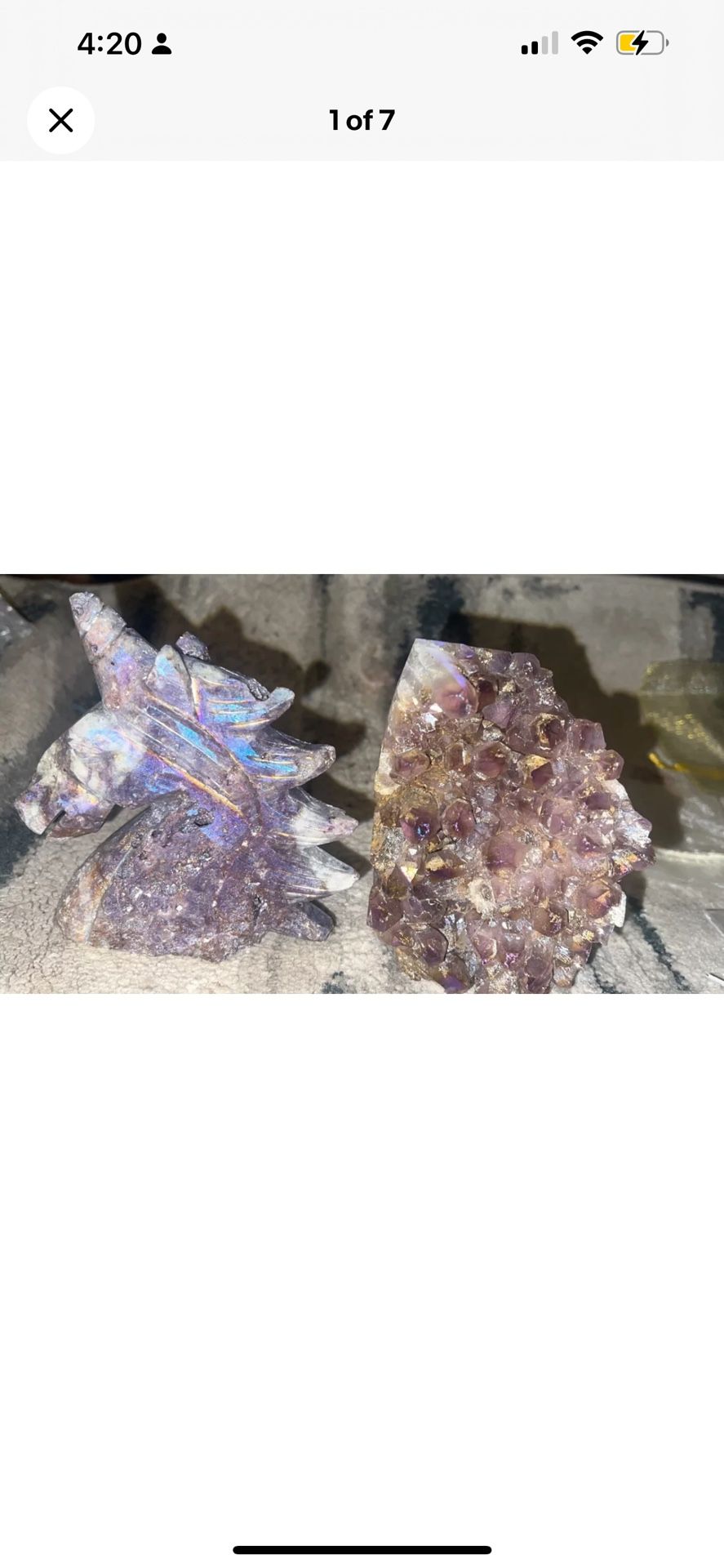 Aura Unicorn Crystal 642 G And Aura Cluster 847G!