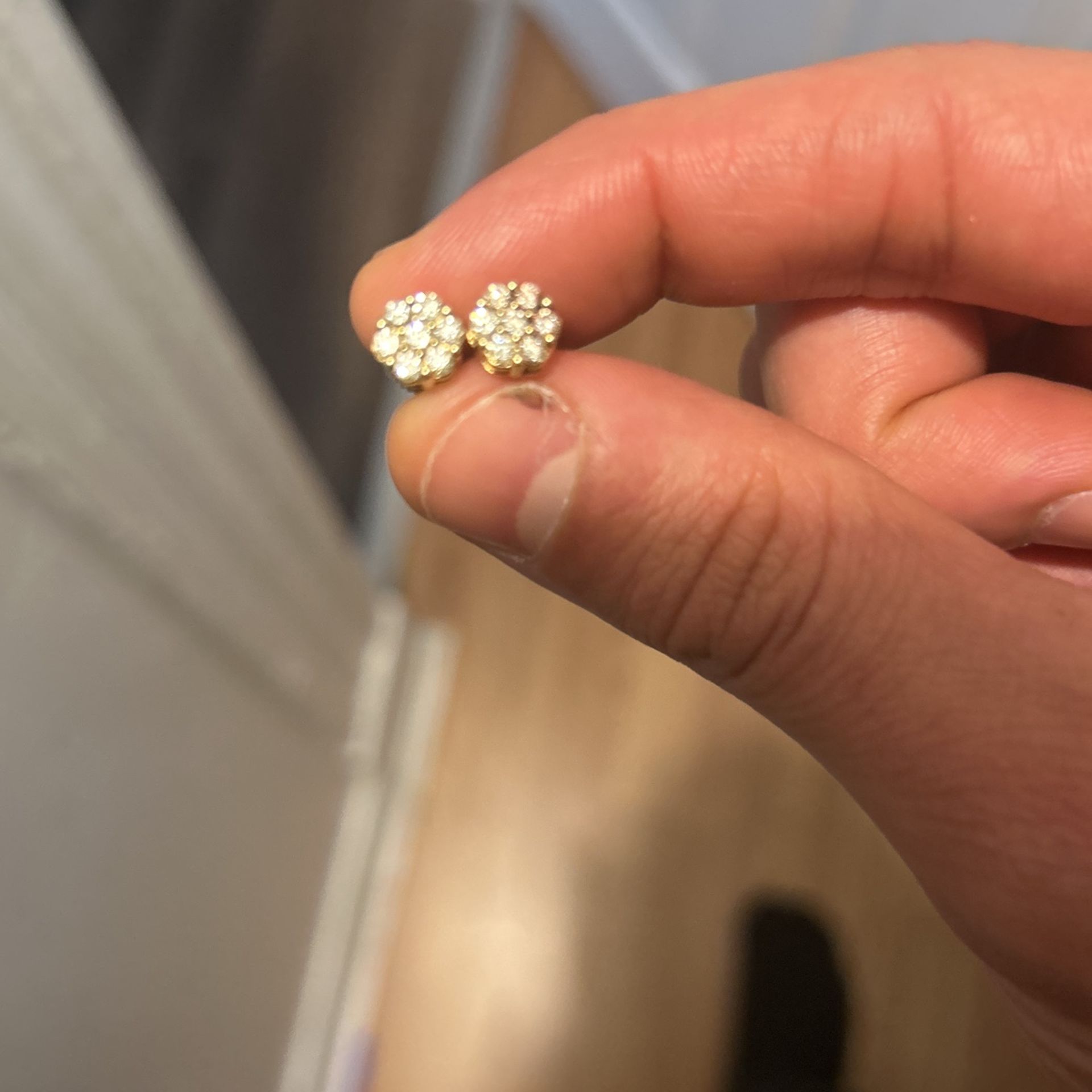 10k Gold Vvs Diamonds Earrings