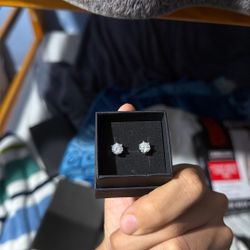 1 Carat Moissanite Earrings