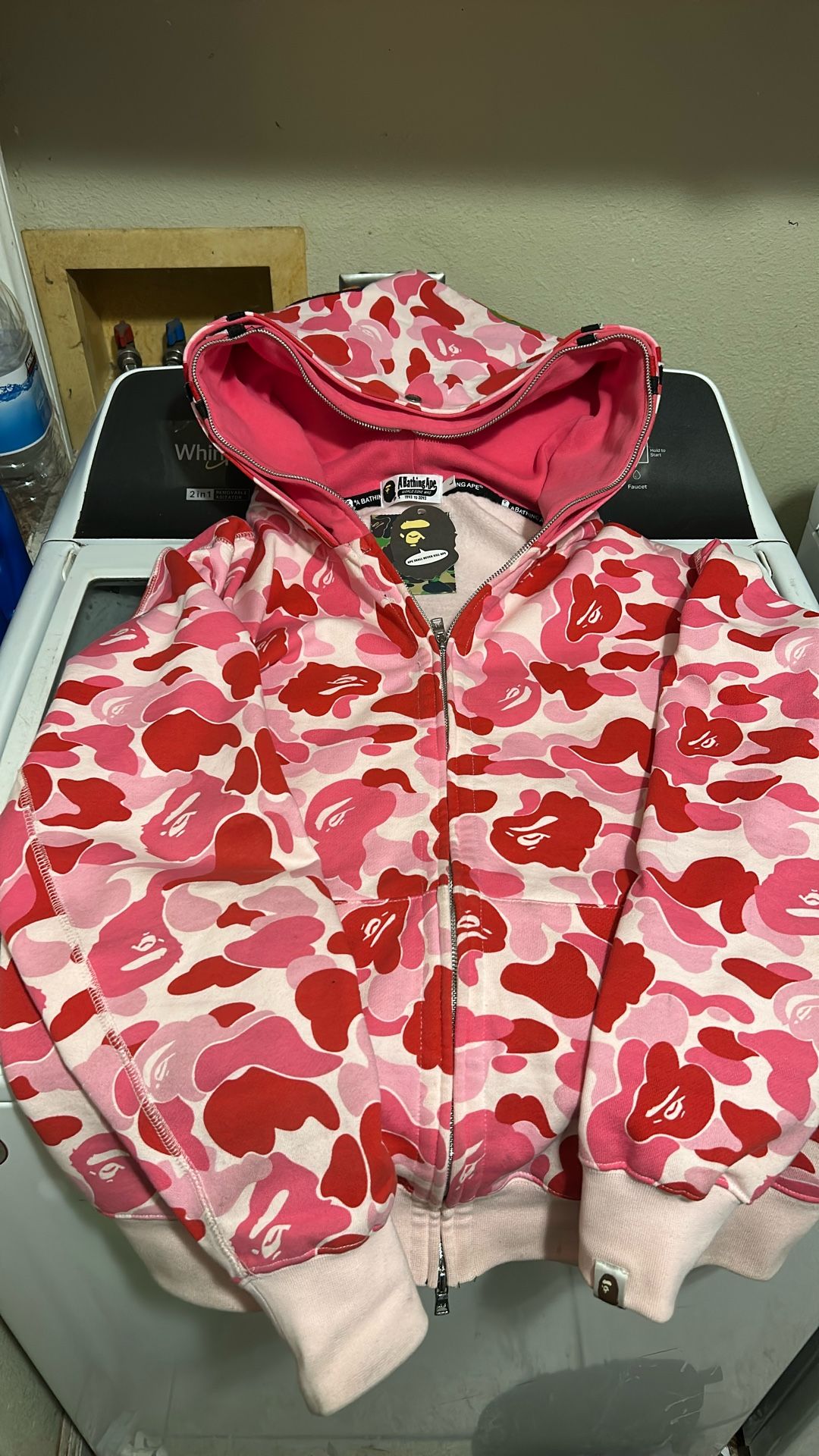 Pink Bape Hoodie (Large)