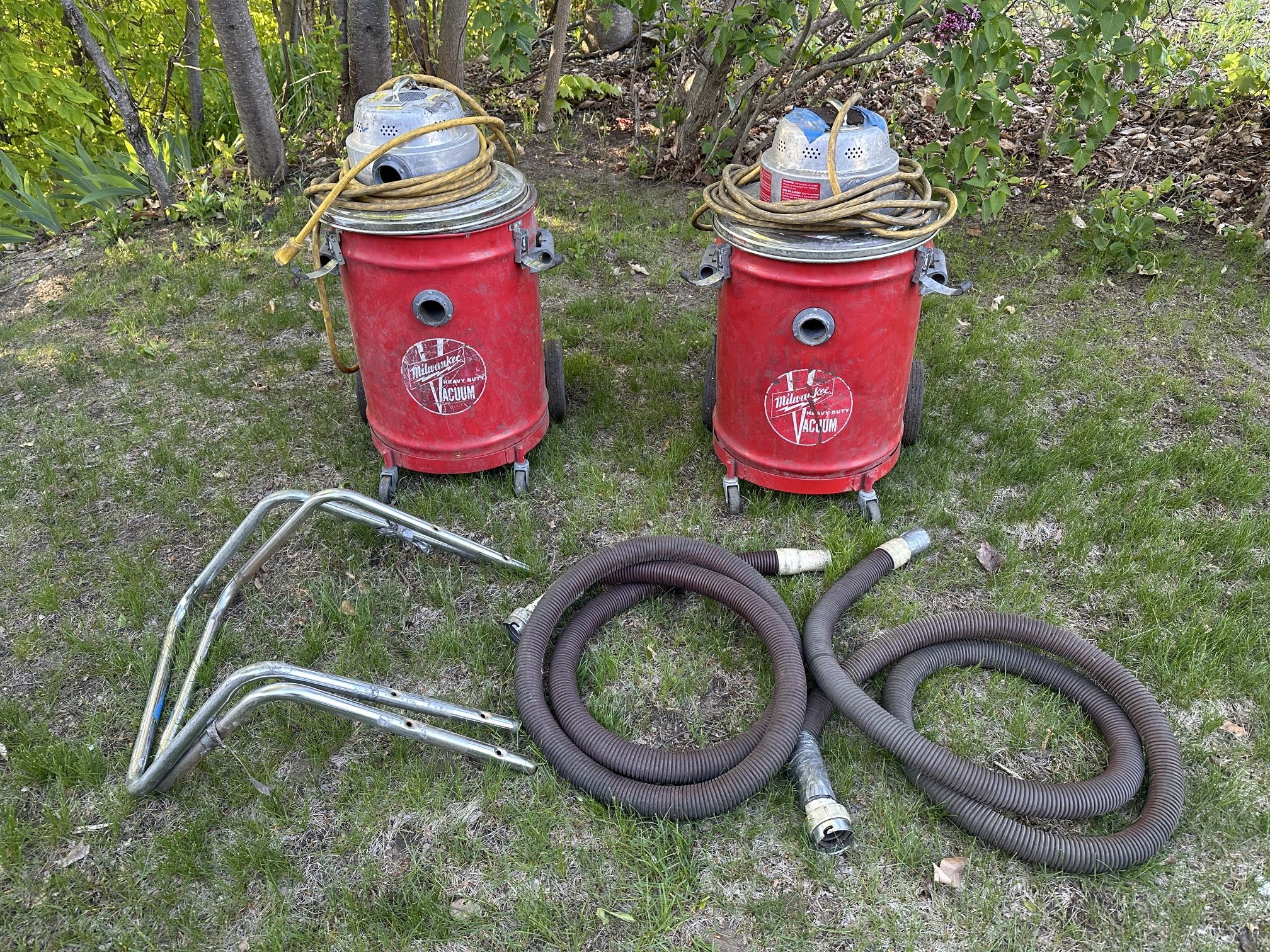 Two Commercial Milwaukee Shop Vacs