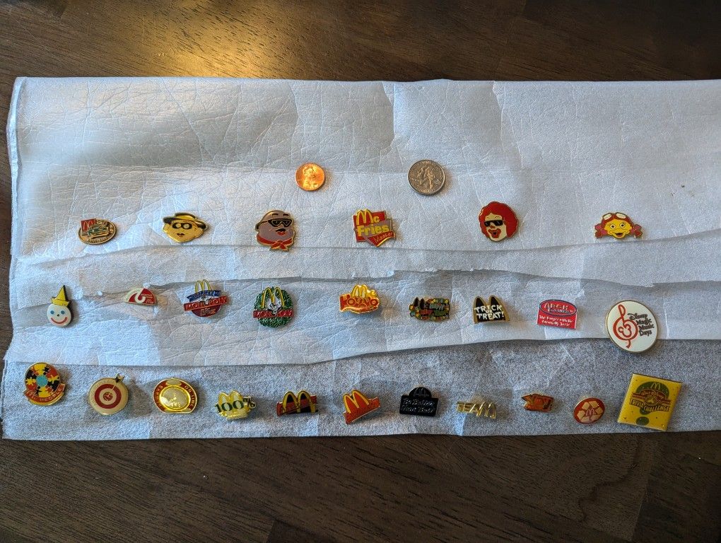 26 Collectable 90s McDonald's & Disney Assorted Pins