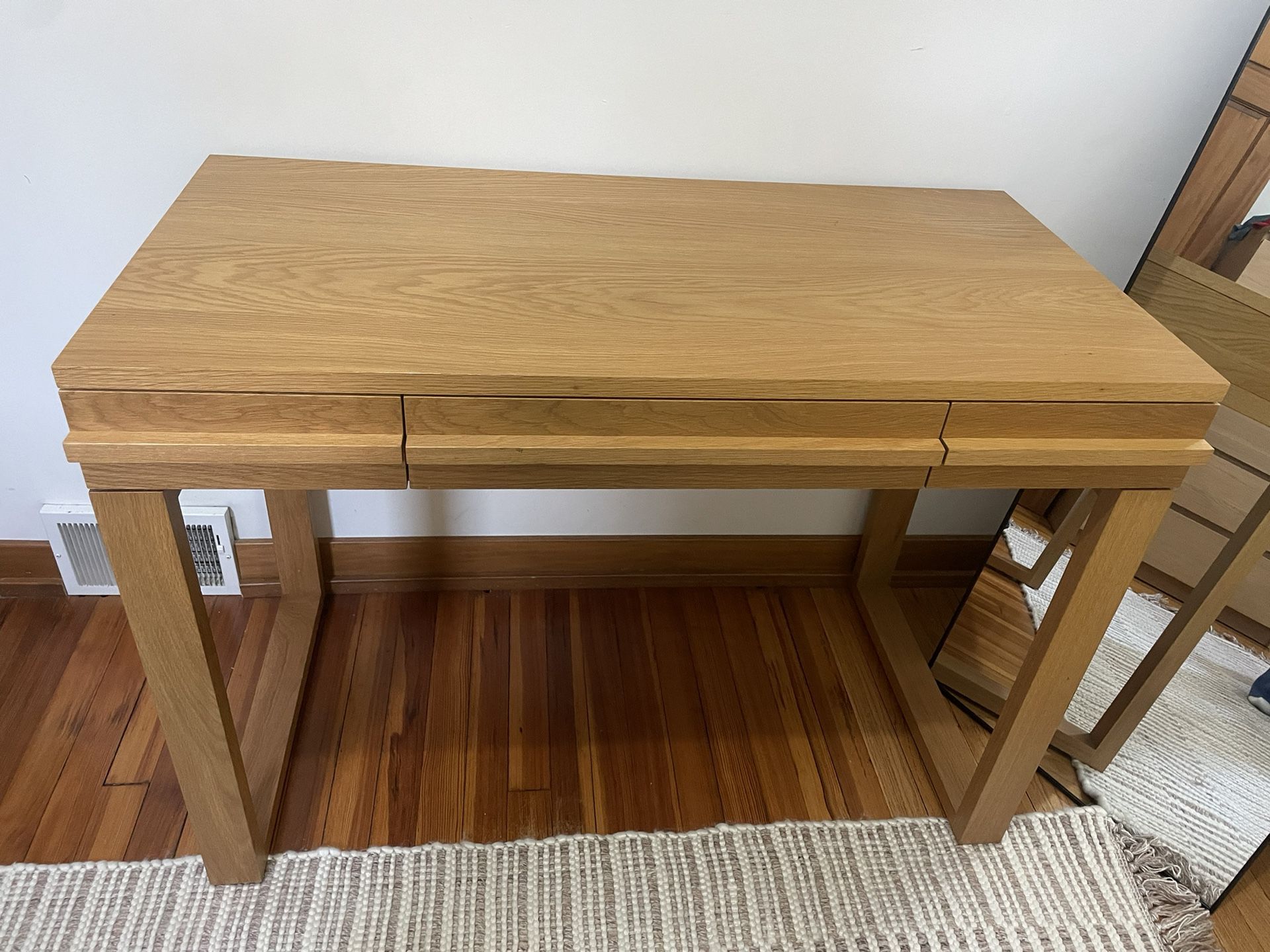 Solid Oak Wood Desk 