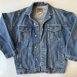 Men Medium - Vintage Gap Real Denim Jacket Trucker Jean Coat