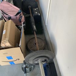 Olympic Bar And Weights With Bumpers