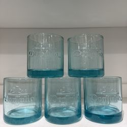 Don Julio Aqua Blue Glasses Lot Of 5