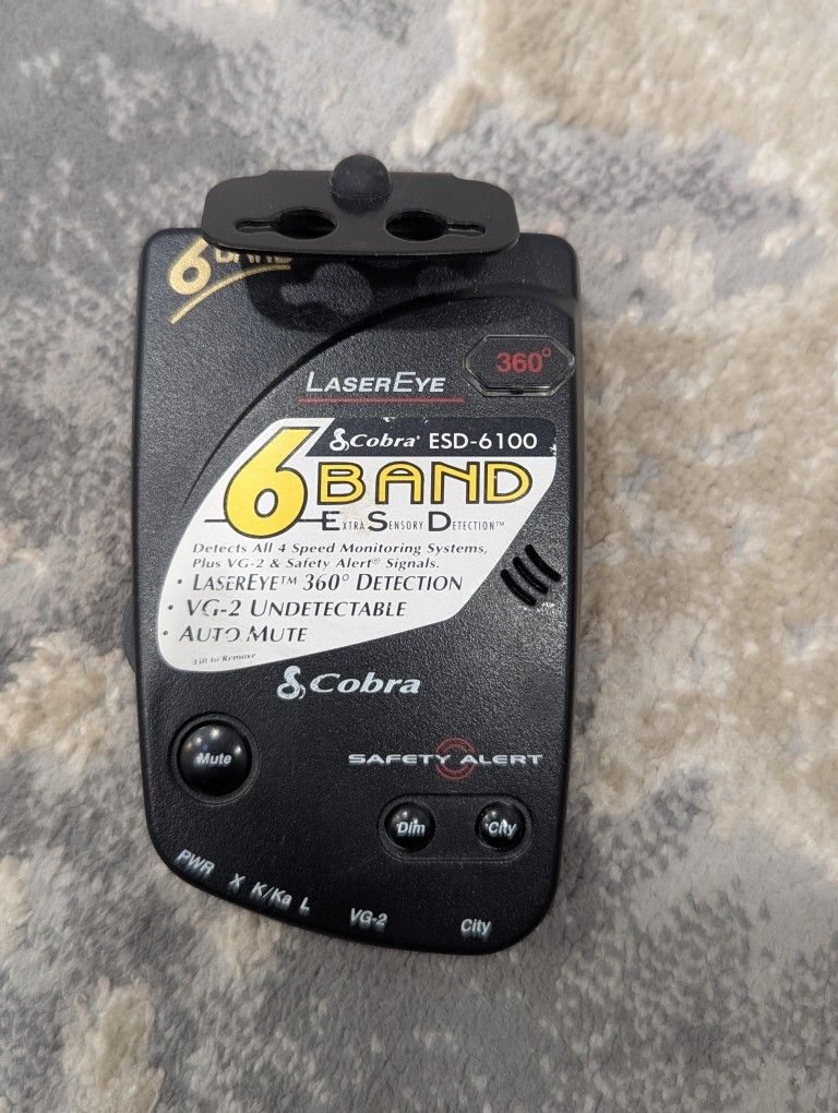 Cobra ESD-6160 Laser Eye 360 Degree 6 Band Radar Detector
