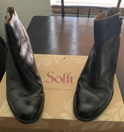 Sofft Boots, Size 8, 2 1/2” Heel, Black