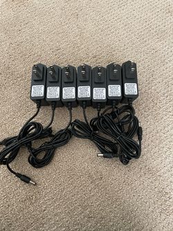 Lot of 7 AC Adapters 12V 1A Power Supply
