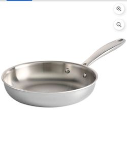 Tramontina Signature 8-Inch Tri-Ply Clad Stainless Steel Mirror Polished Small Fry Pan, Induction Ready, Oven-Safe