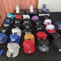 Snapback Hats And 3 Pairs Of Jordans Size 9