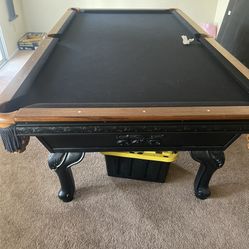 Black Pool Table