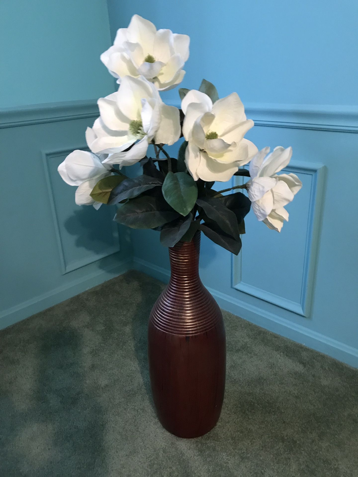 Vase with magnolia flowers Gorgeous
