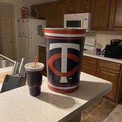 Minnesota Twins Aluminum Waste Can