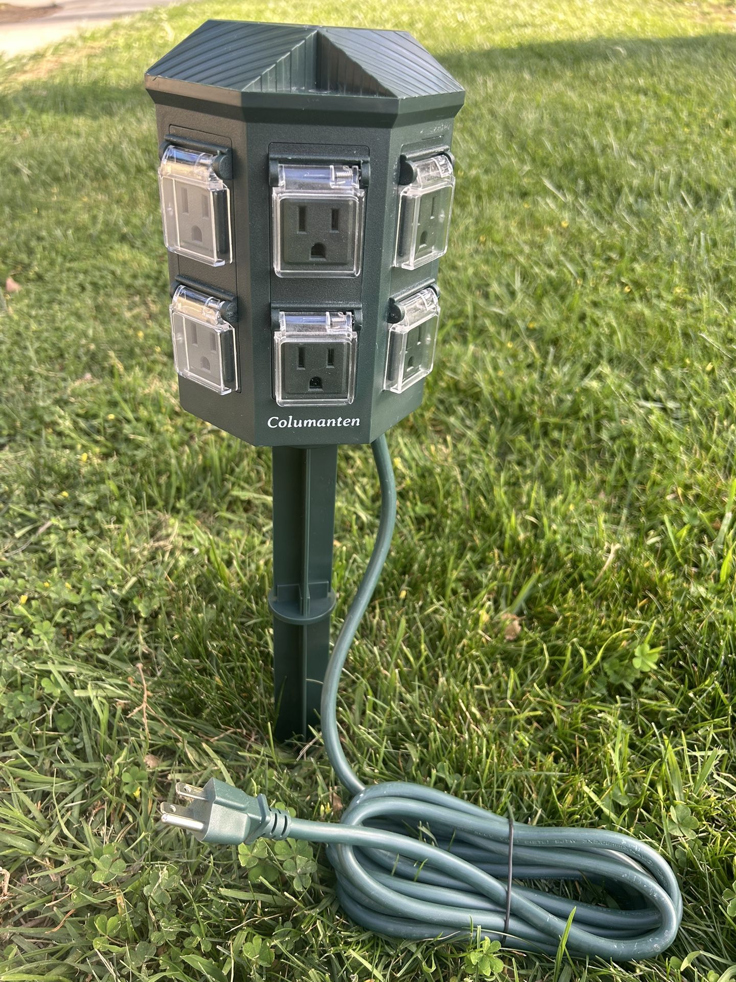 New Outdoor Waterproof 6-Outlet Power Strips W/ Stand