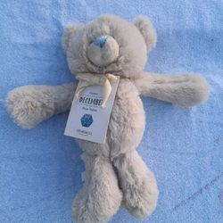 Demdaco December Birthstone Bear plush stuffed tan blue brand new happy