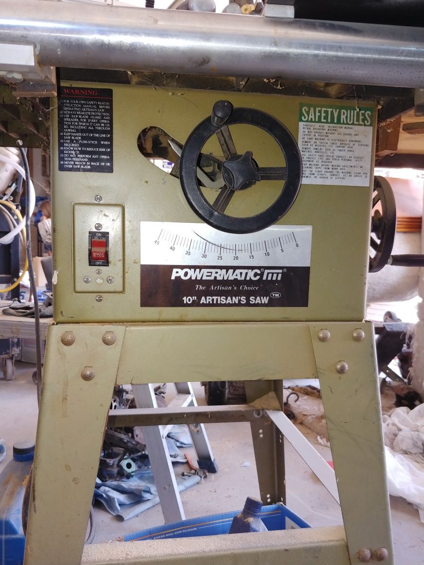 Powermatic model 63 table saw 10 inch artisan saw