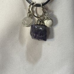 Gift Set 3 Handmade Pendants With A Black Cord Necklace