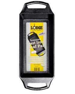 Lodge Seasoned Cast Iron Loaf Pan 8.5 Inches - Pre-Seasoned Rectangular Cast Iron Bakeware- Even Browning Bread Pan with Easy-Release Finish - PFAS-Fr