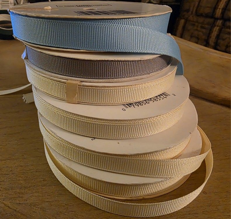 6 Rolls Of Grosgrain Ribbon