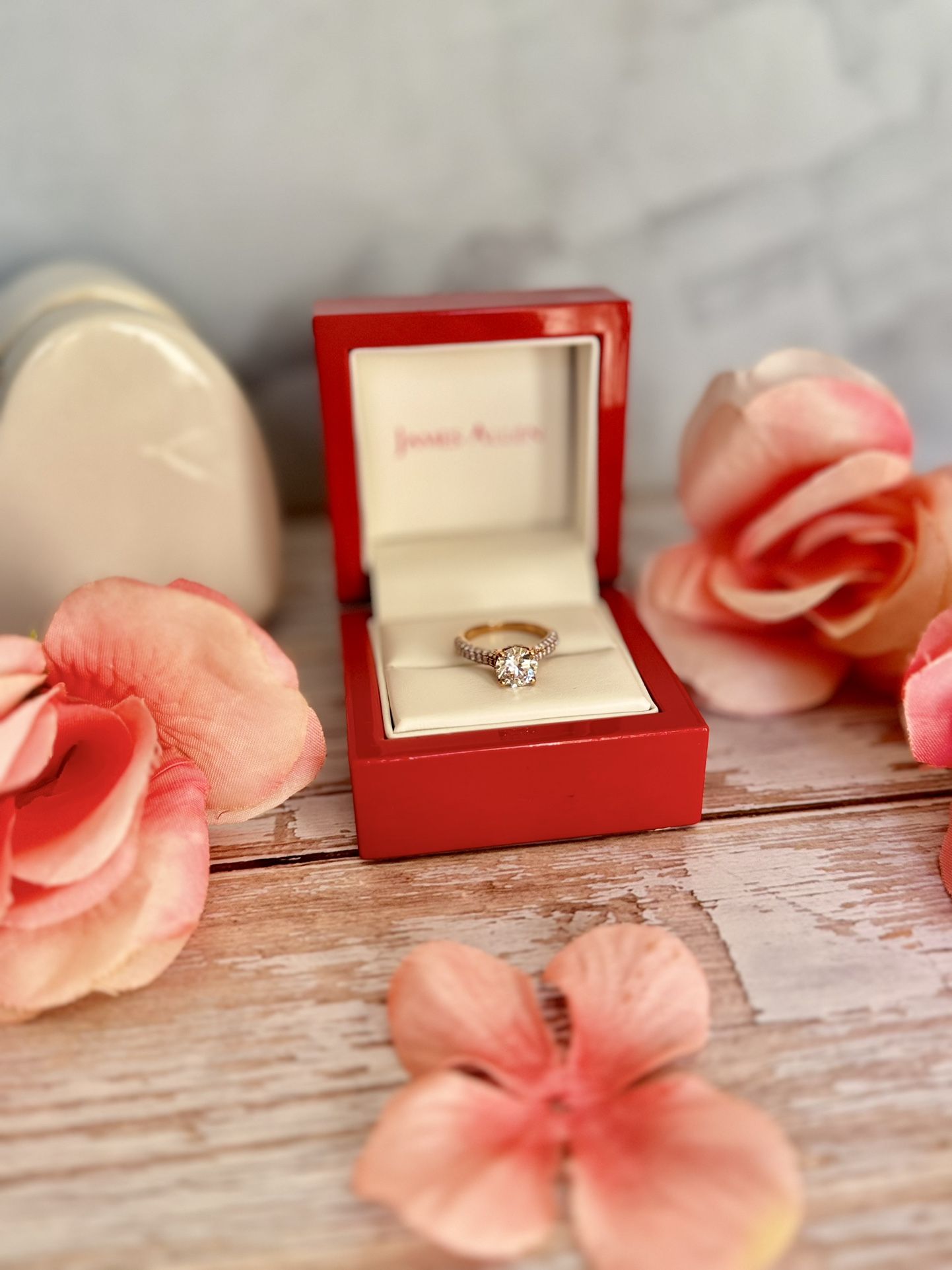 She's the one 💍 James Allen 14K Rose Gold Triple Row Pavé