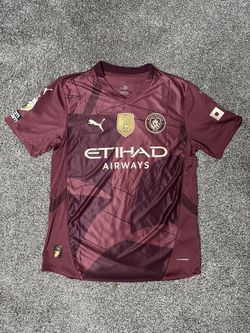 Manchester City 3rd Maroon 24/25 Haaland #9 Player Version (Slim fit) Jersey 