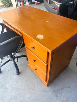 Wood desk & office chair - FREE