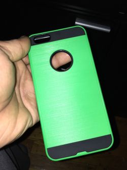 I phone 6 , 6s plus green dual protection case
