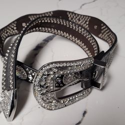 35" Crystal studded Woman's Belt