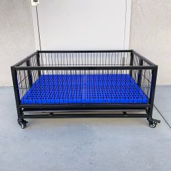 New In Box $100 Dog Whelping Cage 41” Kennel w/ Plastic Tray and Floor Grid 41x29x15” inches