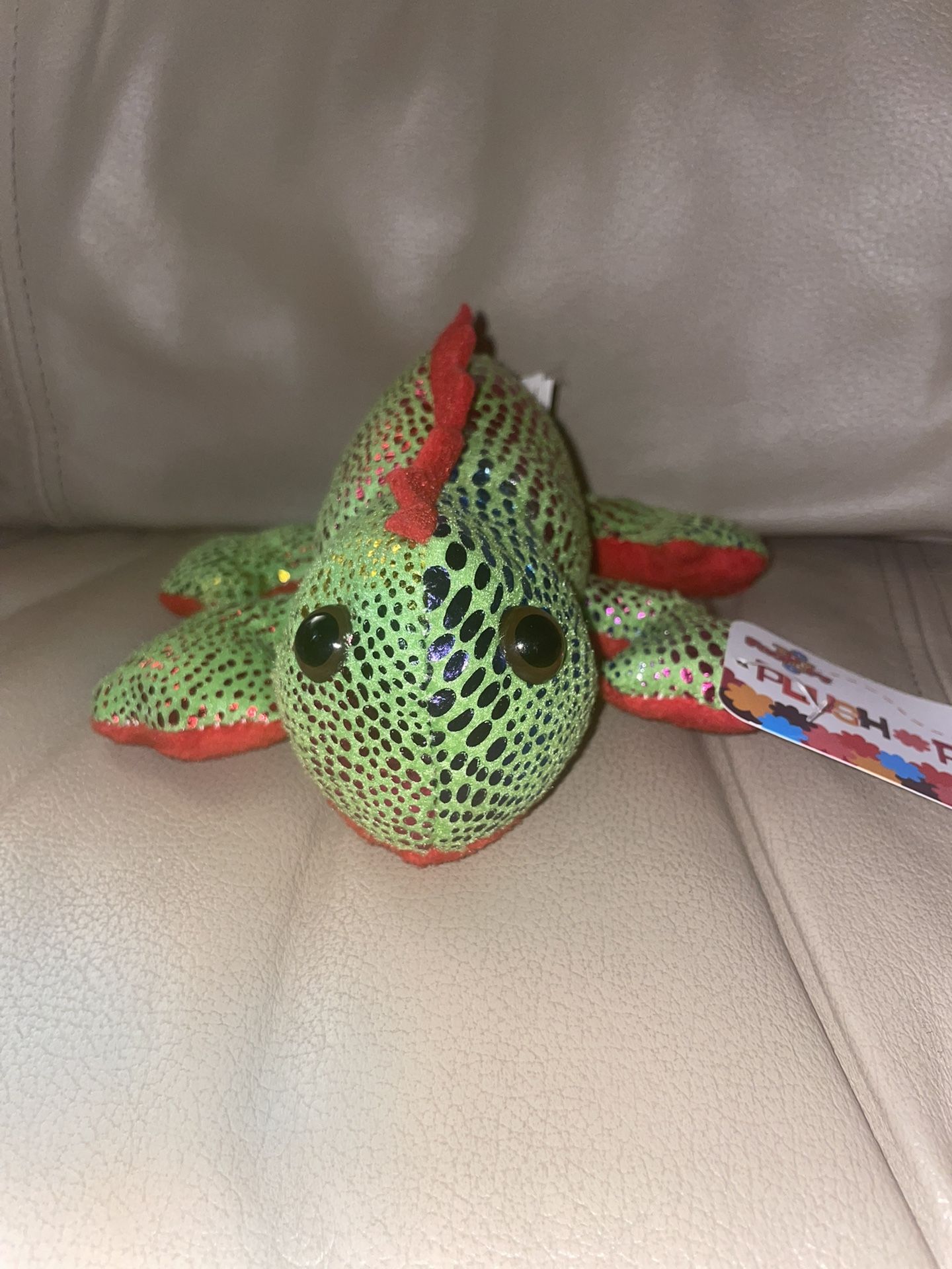 Toy Factory Plush Paradise Lizard With Tags Good Condition Stuffed Animal 8”