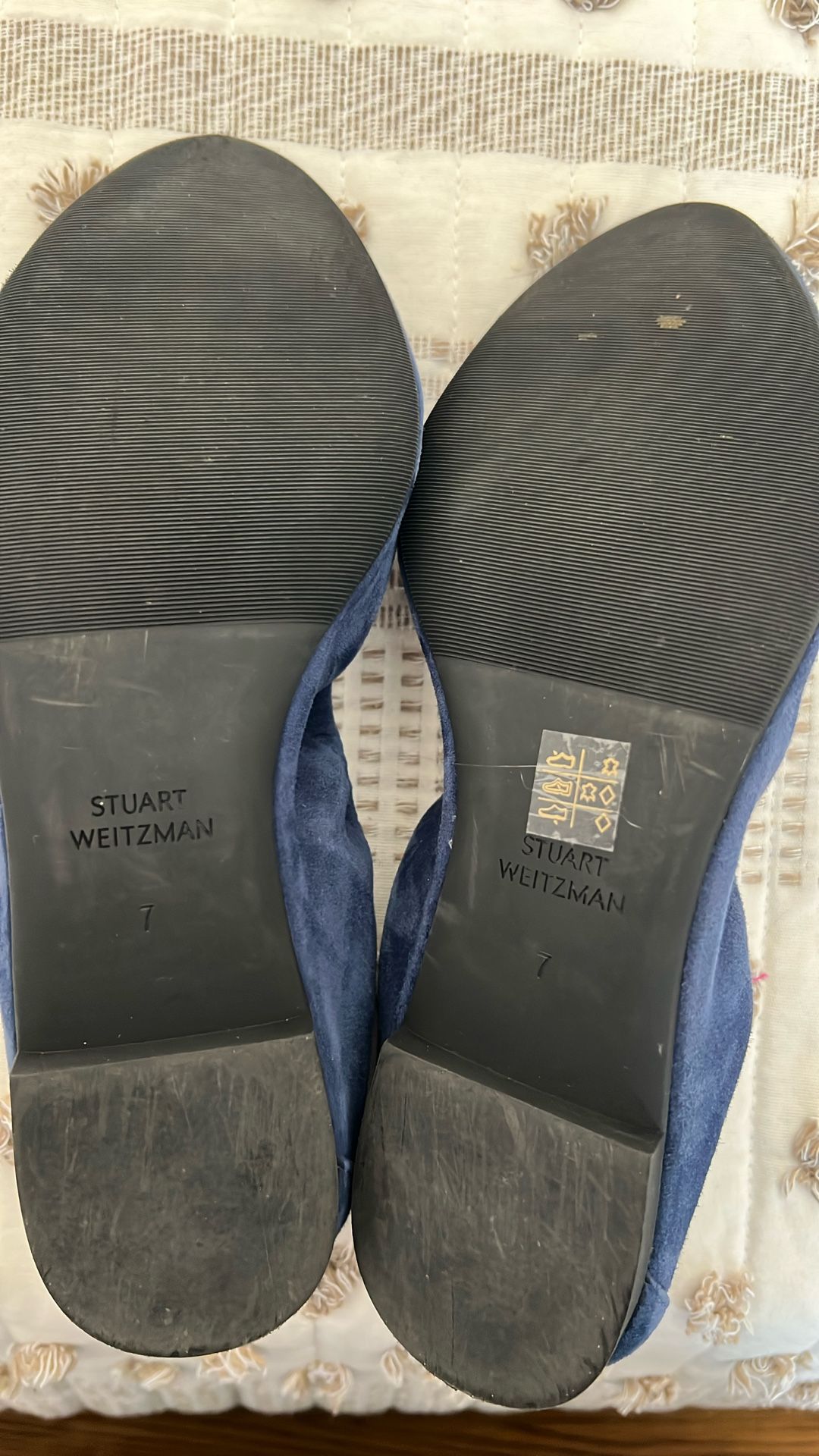 Blue Suede Stuart Weitzman Flats Size 7