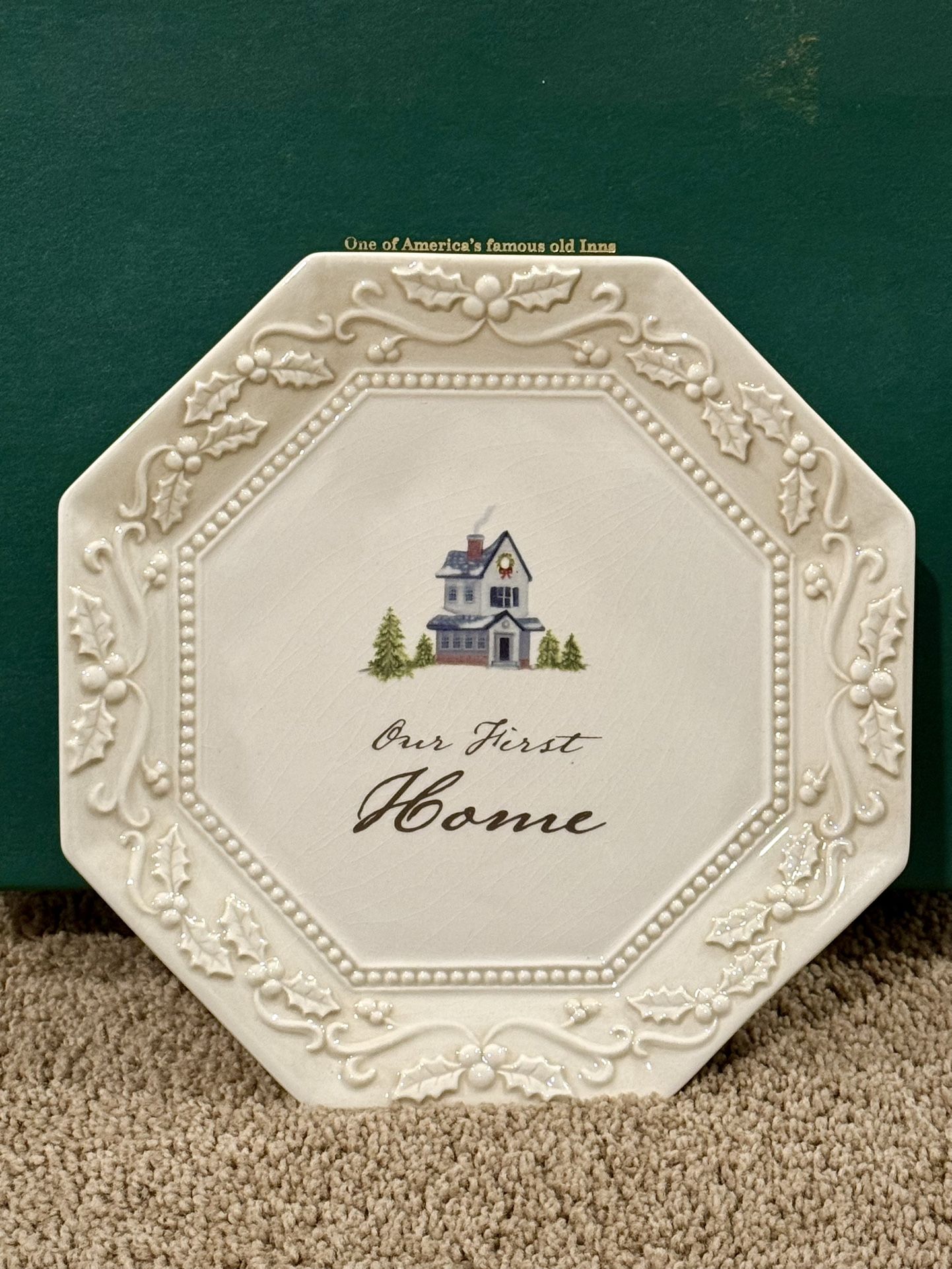 “Our First Home" Stoneware Plate