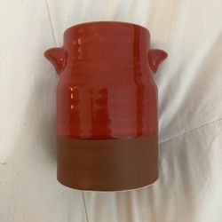 Vintage Teleflora Ceramic Ridged Vase - 6.5” x 5.5”