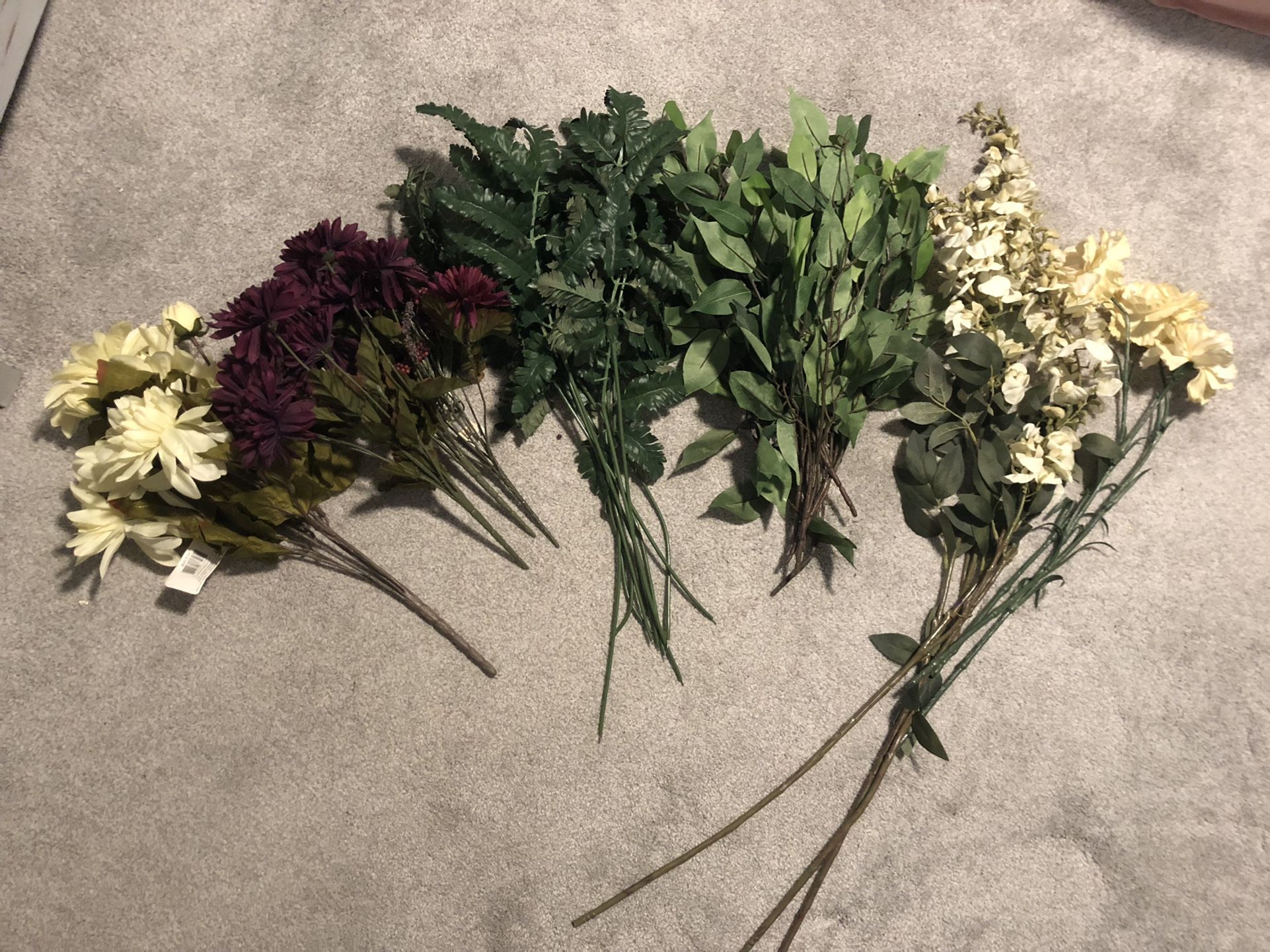 Assorted Silk Flowers & Greenery