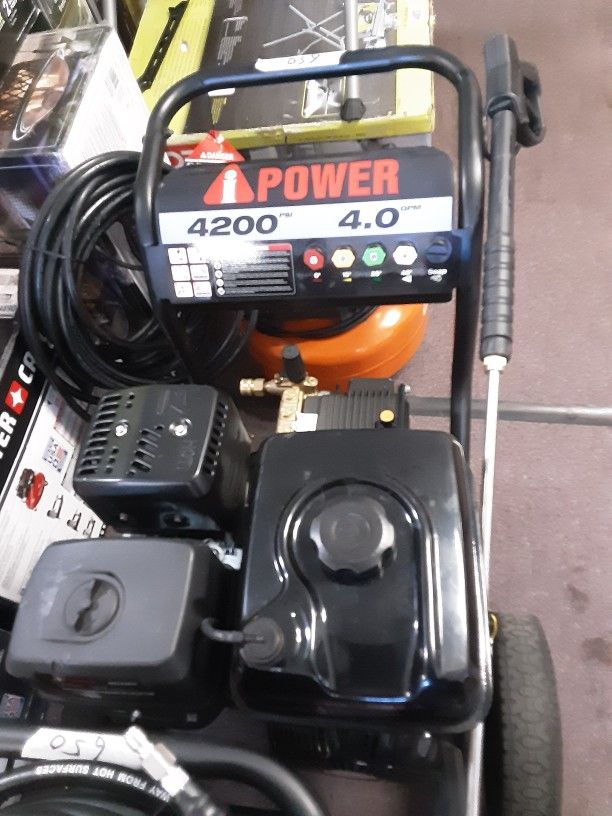A-iPower 4200 PSI 4.0 GPM Powered Cold Water Gas Pressure Washer