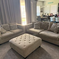 Living Room Set With Ottoman 