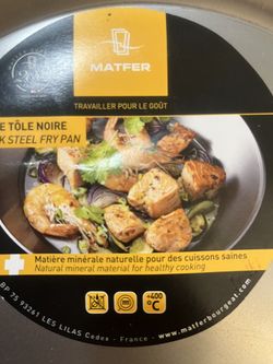  Matfer Natural Material Black Steel Fry Pan