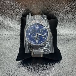 Men's Swiss Chrono XL Brown Leather Strap Watch 45mm