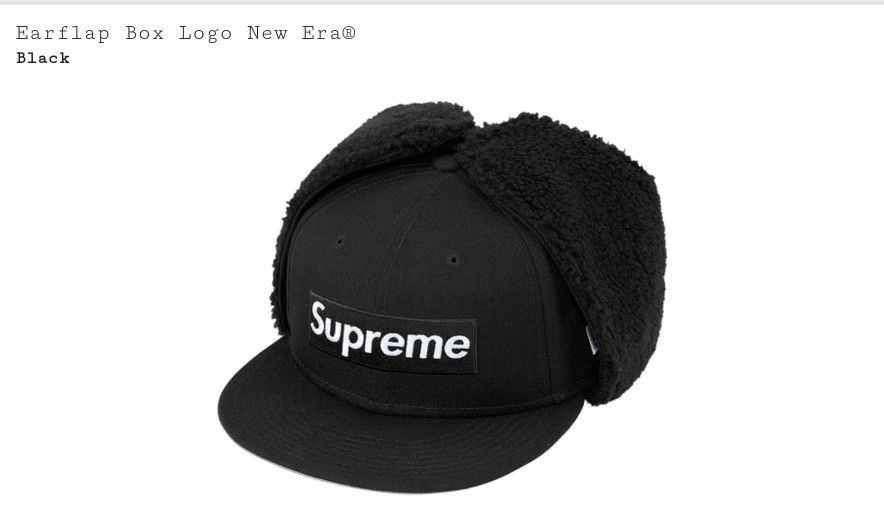 Supreme New Era Earflap Box Logo Hat