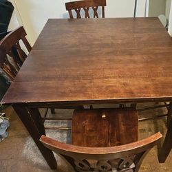 Tall Wooden Dining Table