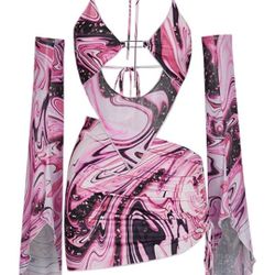 Rave Outfit With Sleeves Size MEDIUM 